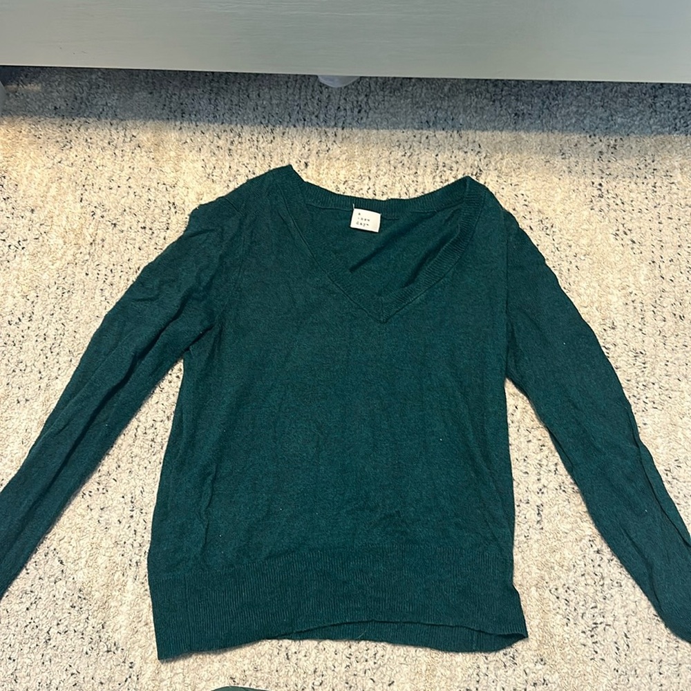 A New Day Green Sweater